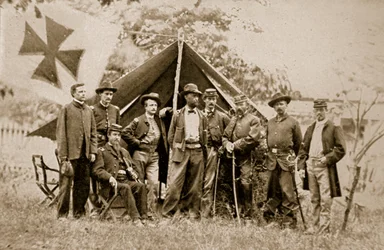 Général Charles Griffin et officiers, 1861-65